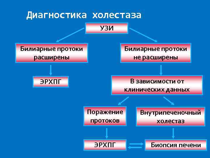 Диагностика застоя желчи