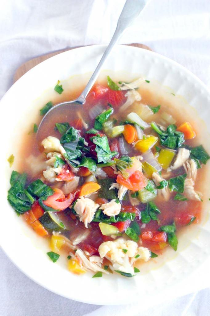 диетический суп с перцем и цветной капустой