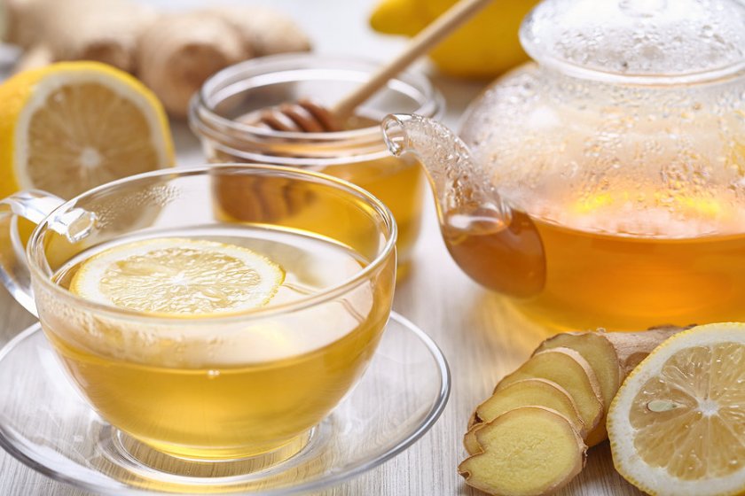 Имбирно-лимонный чай с мёдом