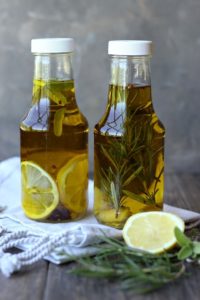 Растительное масло и лимон