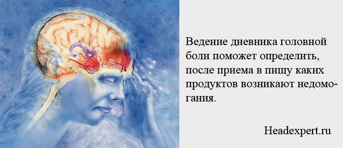 Ведение дневника головной боли поможет выяснить, после приема каких продуктов возникает недомогания