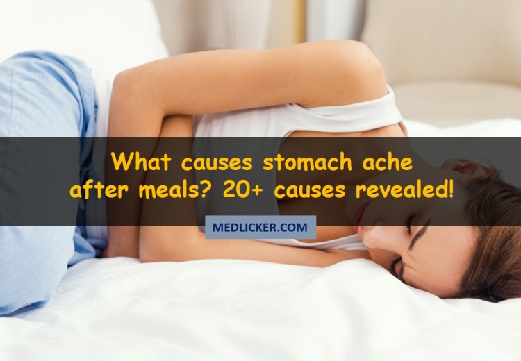What causes stomach ache after meals?